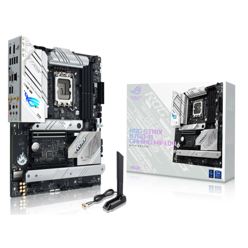 ASUS ROG STRIX B760-A GAMING WIFI D4, 4xDDR4, 3x M.2, HDMI, DP, Type-C, Wi-Fi 6E, Bluetooth v5.3, 12-13.Nesil, LGA1700 Soket, Anakart