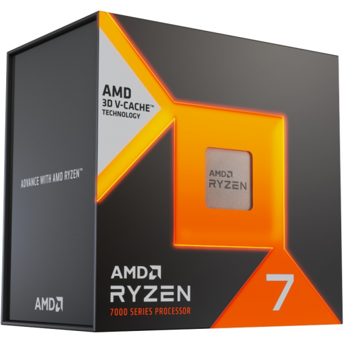 AMD RYZEN 7 7800X3D 8 Core, 4,20-5.00GHz, 104Mb Cache, 120W, AM5 Soket, BOX (Kutulu) (Grafik Kart YOK, Fan YOK)