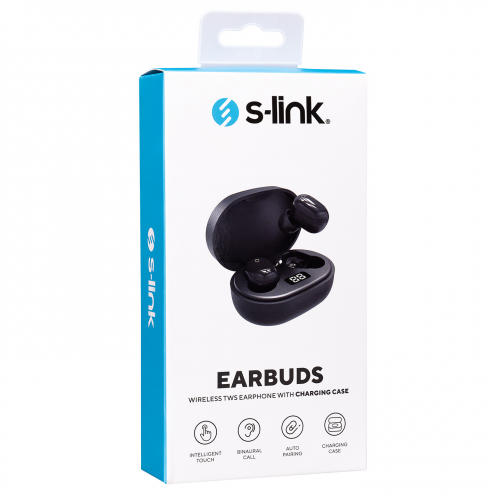 S-LINK SL-TWS05, Mobil Telefon Uyumlu, Bluetooth, Mikrofonlu, Kulakiçi Kulaklık (Siyah)