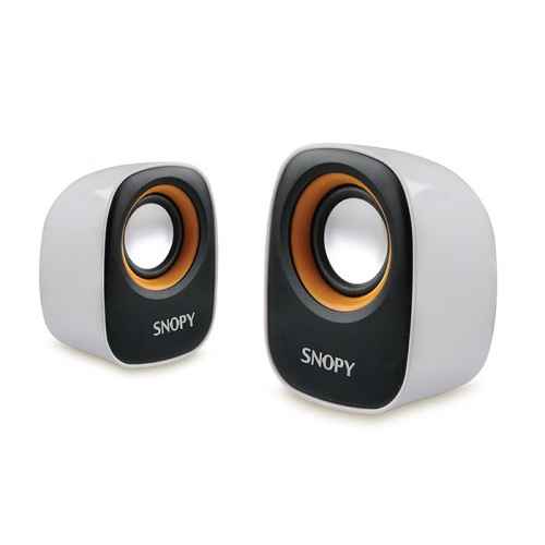 SNOPY SN-120, 6W, 1+1 Masaüstü, USB Speaker, (Beyaz-Sarı)