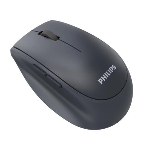 PHILIPS SPK7627K, Gri, USB Nano 2,4Gh ve Bluetooth Kablosuz, 1600dpi, Optic, 5 Tuşlu, Şarj Edilebilir, Mouse