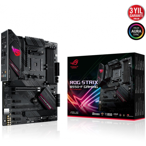 ASUS ROG STRIX B550-F GAMING, 4xDDR4, 2xM.2, HDMI, DP, Type-C, AM4 Soket Anakart