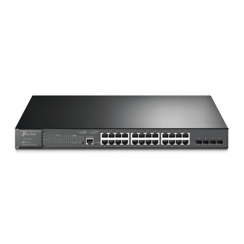 TP-LINK OMADA PROJE, TL-SG3428MP, 24 Port, GigaBit, Metal Kasa, 24 Port PoE, 384W, +4Port GigaBit SFP, Yönetilebilir, Rackmount Switch