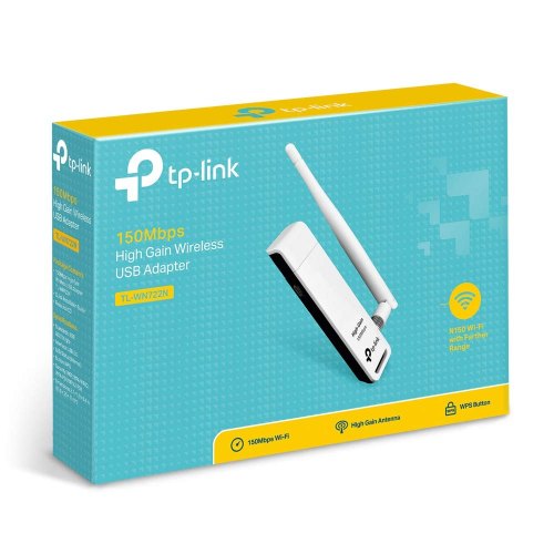 TP-LINK TL-WN722N, 150Mbp, 2.4Ghz, 4dBi Anten, USB2.0, WIRELESS ETHERNET