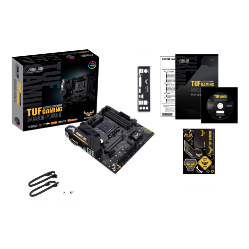 ASUS TUF GAMING B450M-PLUS II, 4xDDR4, 1xM.2, DVI, HDMI, Type-C, AM4 Soket Anakart