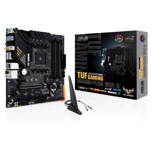 ASUS TUF GAMING B550M-PLUS WIFI II , 4xDDR4,  2xM.2, HDMI, DP, Type-C, Wi-Fi 6, Bluetooth v5.2, AM4 Soket Anakart