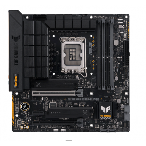 ASUS TUF GAMING B760M-PLUS D4, 4xDDR4, 2x M.2, HDMI, DP, Type-C, 12-13.Nesil, LGA1700 Soket, Anakart