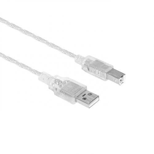 OEM USB250, Şeffaf, USB Yazıcı Kablosu, 5 Metre