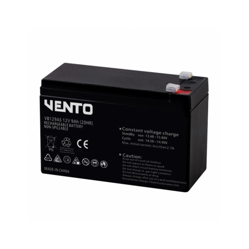 VENTO VB129AS, 12V 9Ah, Bakımsız, Kuru Akü