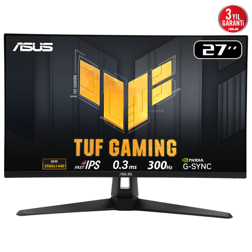 ASUS TUF GAMING VG27AQM5A 27" 0.3ms, 300Hz, QHD, DP, 2xHDMI, USB, Hoparlör, Fast IPS LED, ELMB Sync Premium, GAMING Monitör