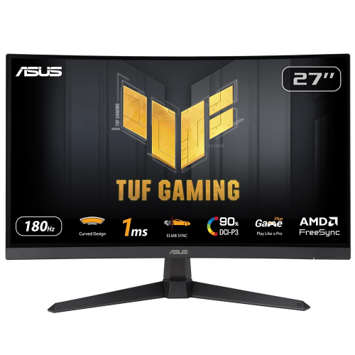 ASUS TUF GAMING VG27VQ3B 27" 1ms, 180Hz, Full HD, Curved, DP, 2xHDMI, Hoparlör, Fast VA Panel, Düşük Mavi Işık, FreeSync Premium, GAMING Monitör