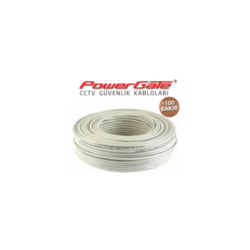 PowerGate VIA 160mt, 2+1 (2x0,22+0,22) %100 Bakır, CCTV Güvenlik Kablosu