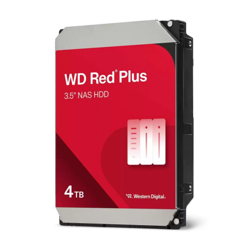 WD RED Plus, WD40EFZZ, 3.5", 4TB, 128Mb, 5400 Rpm, 7/24 GÜVENLİK-NAS-SERVER, HDD
