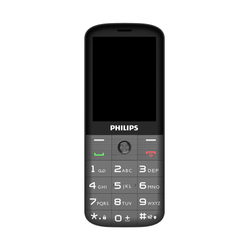PHILIPS Xenium E227, 32Mb, Siyah, 32Mb Ram, 2,8inc Ekran, Arka Kamera, Çift Sim Desteği, FM Radyo, 1700mAh Pil, El Feneri, Türkiye KVK Garantili