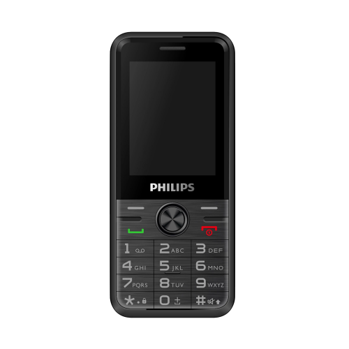 PHILIPS Xenium E6500, 128Mb, Siyah, 48Mb Ram, 2,4inc Ekran, Arka Kamera, 4G Çift Sim Desteği, FM Radyo, 1700mAh Pil, El Feneri, Türkiye KVK Garantili