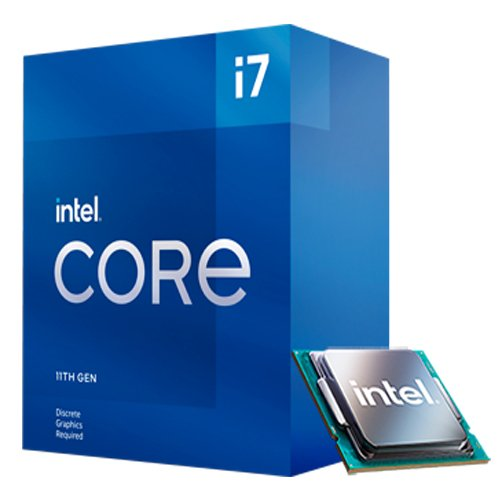 INTEL i7-11700F 8 Core, 2.50Ghz, 16Mb, 65W, LGA1200, 11.Nesil, BOX, (Grafik Kart YOK, Fan VAR)