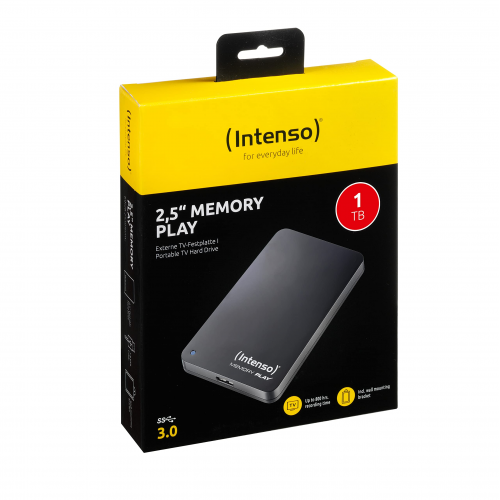 INTENSO 6023560, 1TB, 2.5&quot;, USB3.0, Taşınabilir, Harici HDD, Siyah