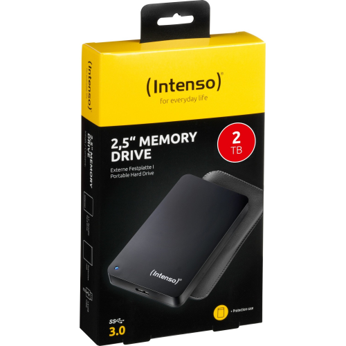 INTENSO 6023580, 2TB, 2.5&quot;, USB3.0, Taşınabilir, Harici HDD, Siyah