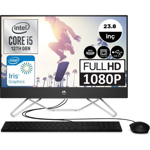 HP 79N38EA 24-cb1023nt i5-1235 23,8&quot; Ekran, 8Gb Ram, 256Gb SSD, Paylaşımşı Ekran Kartı, Free Dos All In One PC (690)