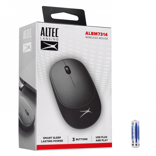 Altec Lansing ALBM7314, Siyah, 2.4GHz USB,  1200DPI, Kablosuz Optik Mouse