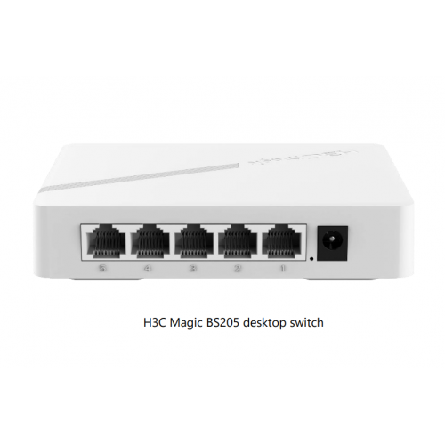 H3C Magic BS205, 5 Port, GigaBit, Yönetilemez, Masaüstü Switch