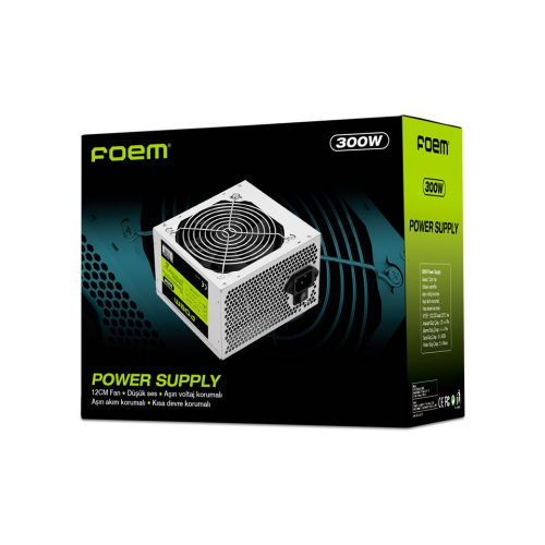 FOEM FPS-G30F12, 300W, 12cm Fan, Sata, ATX, Power Supply (PSU)