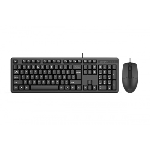 A4 TECH KK-3330, Siyah, USB Kablolu, Türkçe Q, Multimedya, Klavye Mouse Set