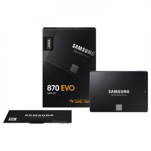 SAMSUNG MZ-77E250BW, 870 EVO, 250GB, 560/530, 2,5&quot; SATA, SSD