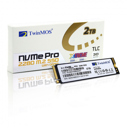 TwinMOS NVMEHGBM2280, 2TB, M.2 PCIe NVMe Pro, SSD, 3500-3080Mb/s, 3DNAND