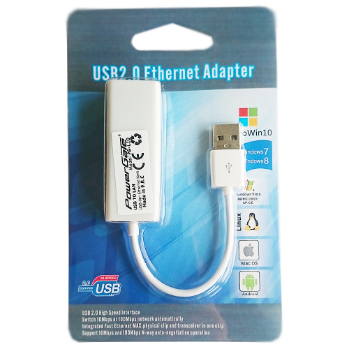 POWERGATE PG-L10, MegaBit, USB 2.0, Ethernet Kartı