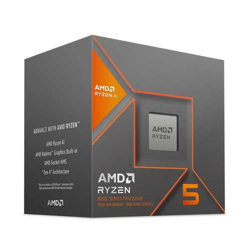 AMD RYZEN 5 8500G 6 Core, 3,50-5.00GHz, 22Mb Cache, 65W, AM5 Soket, BOX (Kutulu) (Grafik Kart VAR, Fan VAR)