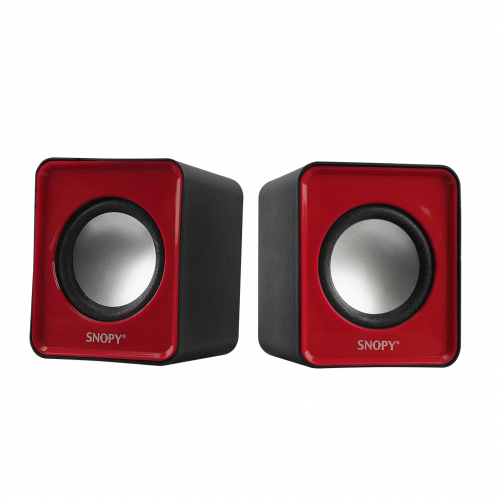 SNOPY SN-66, 6W, 1+1, Masa Üstü, USB, Speaker (Siyah-Kırmızı)