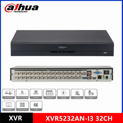 DAHUA XVR5232AN-I3  5Mpix H265+ 32 Kanal Video, 2 HDD, 5in1 DVR Cihazı